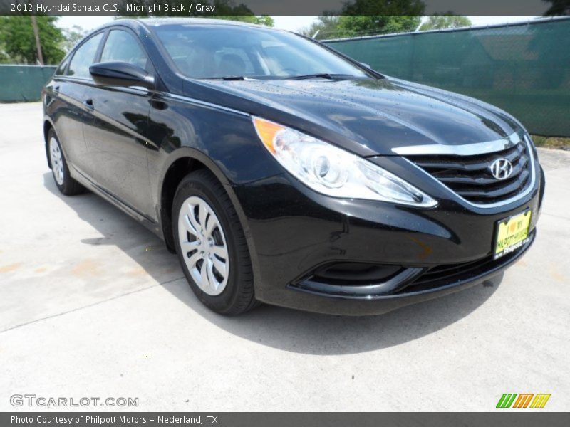 Midnight Black / Gray 2012 Hyundai Sonata GLS