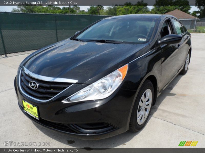 Midnight Black / Gray 2012 Hyundai Sonata GLS