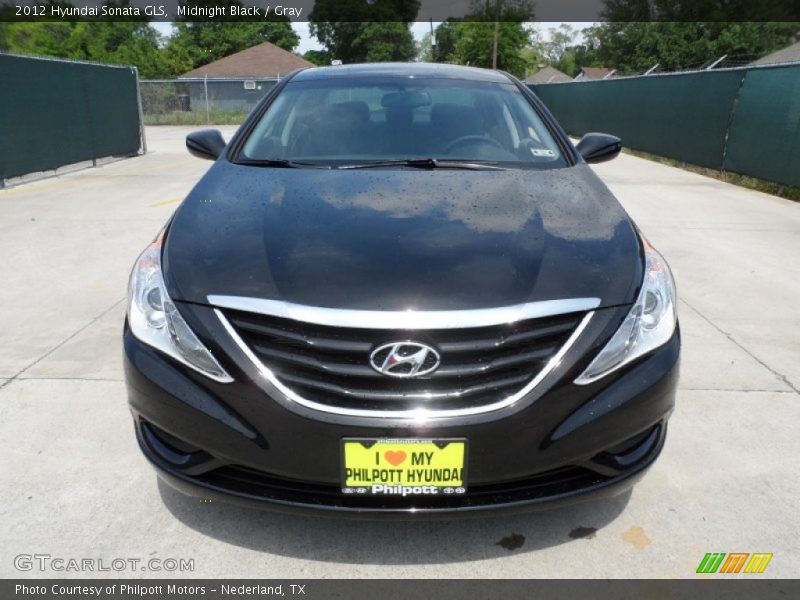 Midnight Black / Gray 2012 Hyundai Sonata GLS