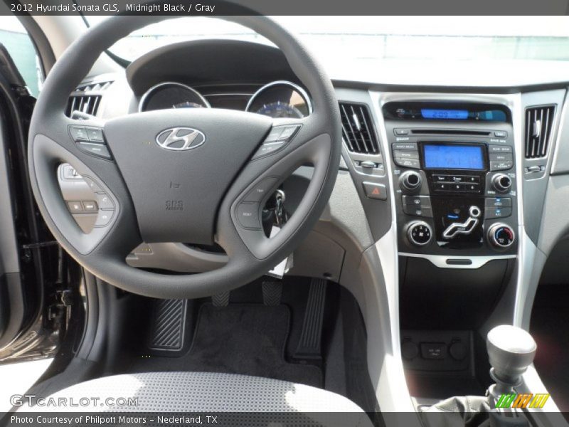 Midnight Black / Gray 2012 Hyundai Sonata GLS