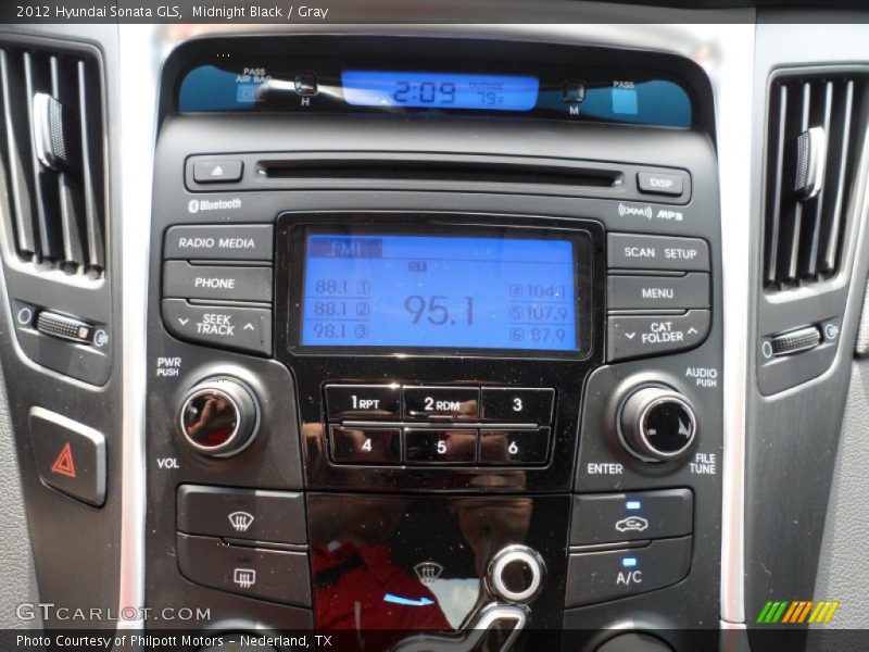 Midnight Black / Gray 2012 Hyundai Sonata GLS