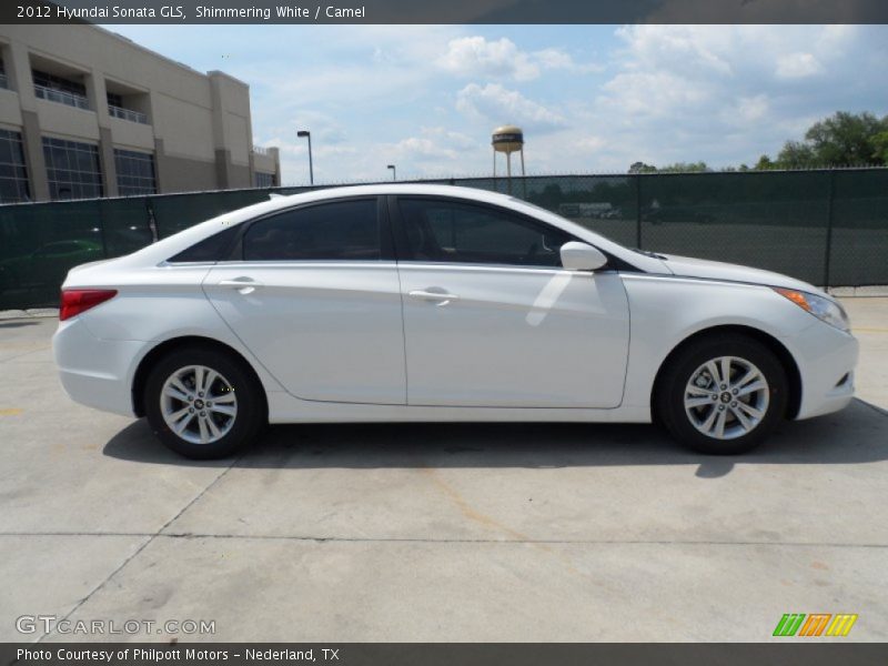 Shimmering White / Camel 2012 Hyundai Sonata GLS