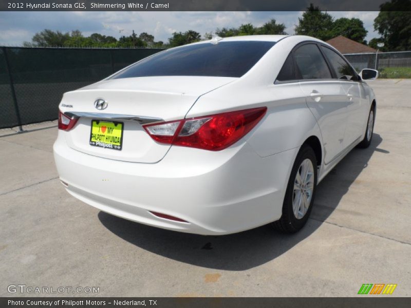 Shimmering White / Camel 2012 Hyundai Sonata GLS