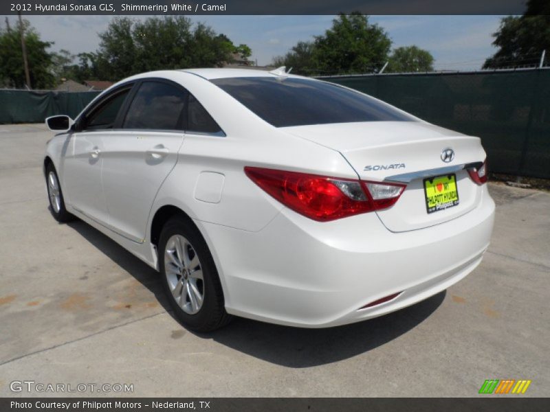 Shimmering White / Camel 2012 Hyundai Sonata GLS