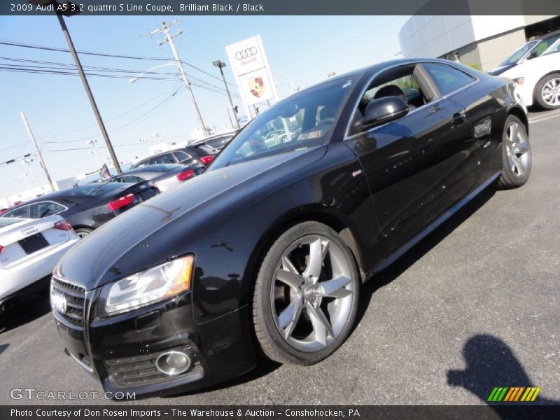 Brilliant Black / Black 2009 Audi A5 3.2 quattro S Line Coupe