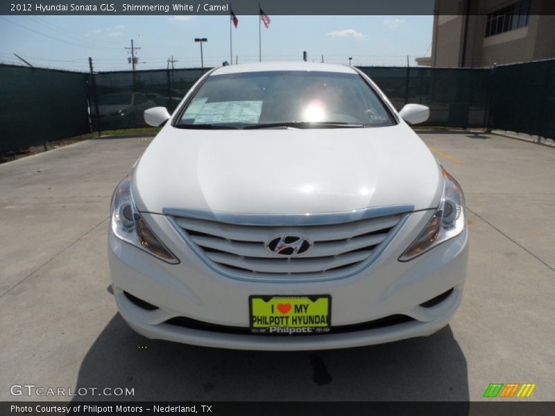 Shimmering White / Camel 2012 Hyundai Sonata GLS