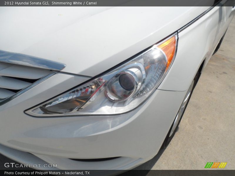 Shimmering White / Camel 2012 Hyundai Sonata GLS