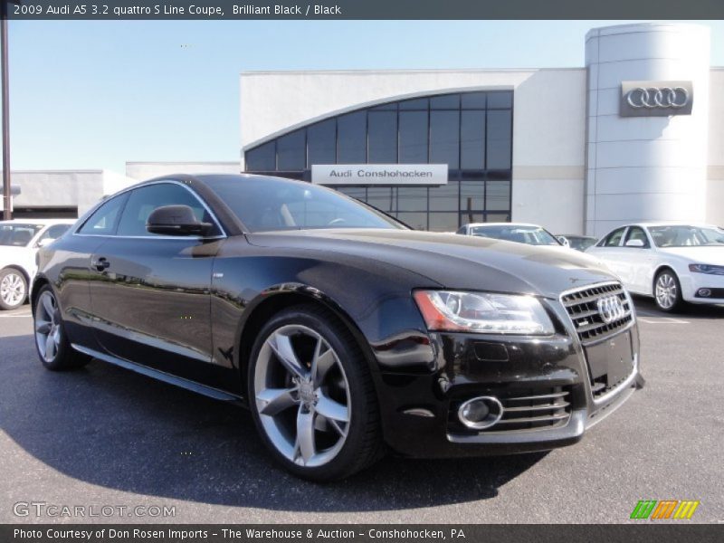 Brilliant Black / Black 2009 Audi A5 3.2 quattro S Line Coupe