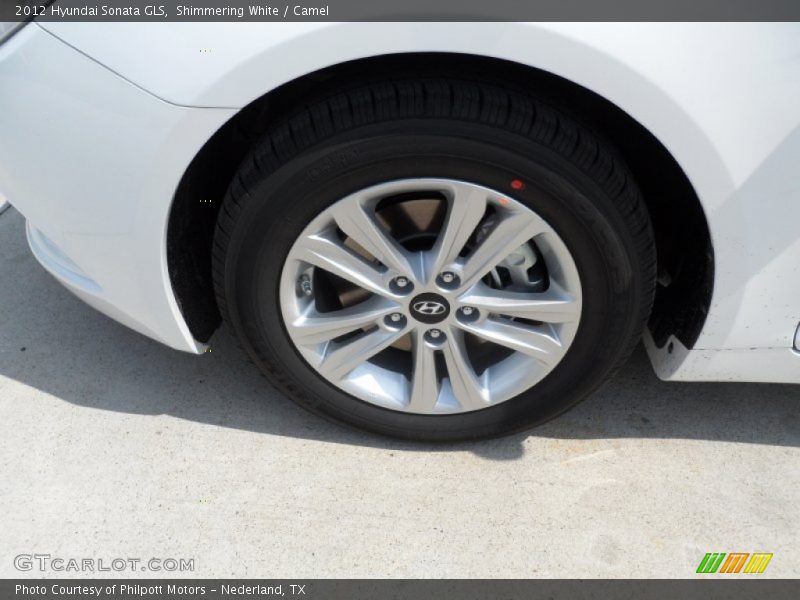 Shimmering White / Camel 2012 Hyundai Sonata GLS