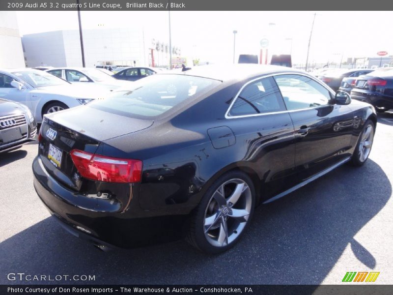 Brilliant Black / Black 2009 Audi A5 3.2 quattro S Line Coupe
