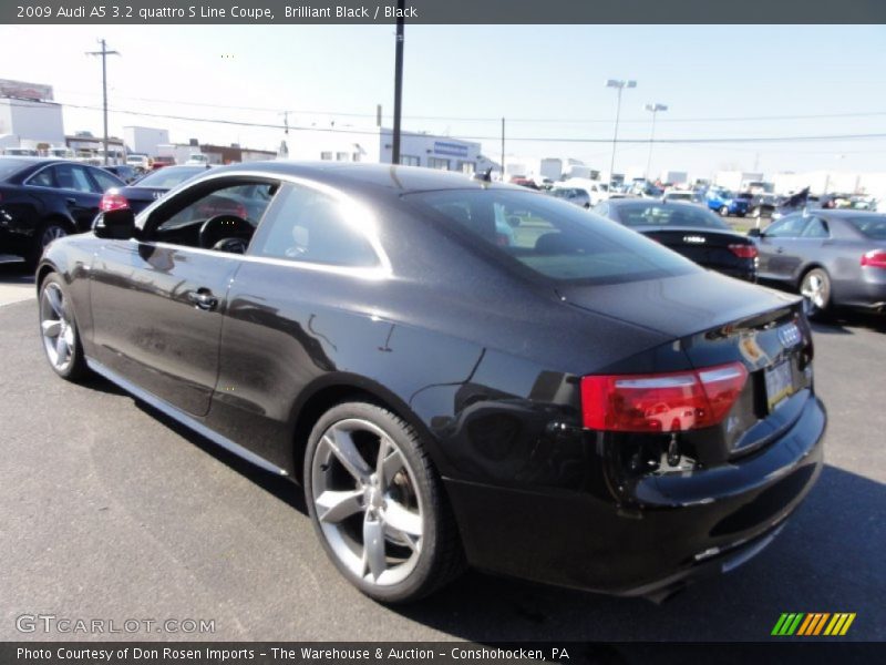 Brilliant Black / Black 2009 Audi A5 3.2 quattro S Line Coupe