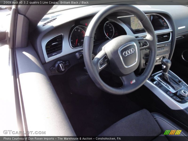Brilliant Black / Black 2009 Audi A5 3.2 quattro S Line Coupe