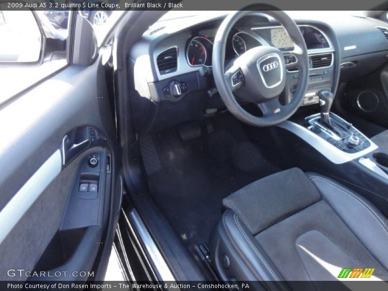 Brilliant Black / Black 2009 Audi A5 3.2 quattro S Line Coupe