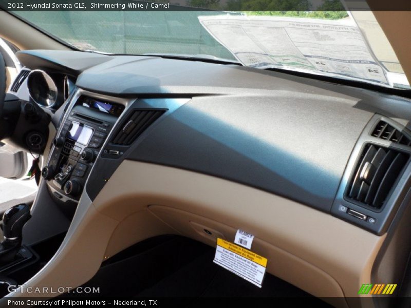 Shimmering White / Camel 2012 Hyundai Sonata GLS