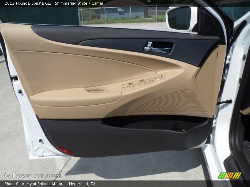 Shimmering White / Camel 2012 Hyundai Sonata GLS