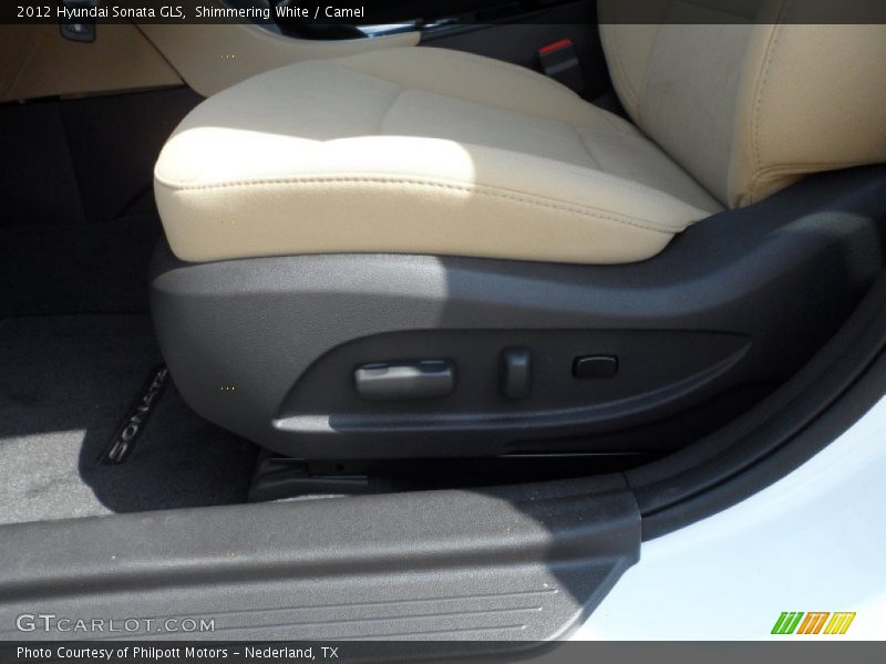 Shimmering White / Camel 2012 Hyundai Sonata GLS