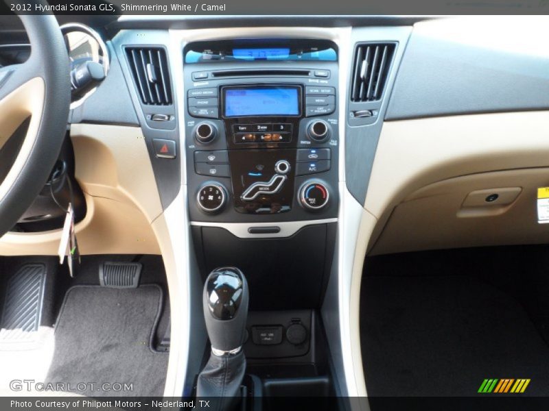 Shimmering White / Camel 2012 Hyundai Sonata GLS