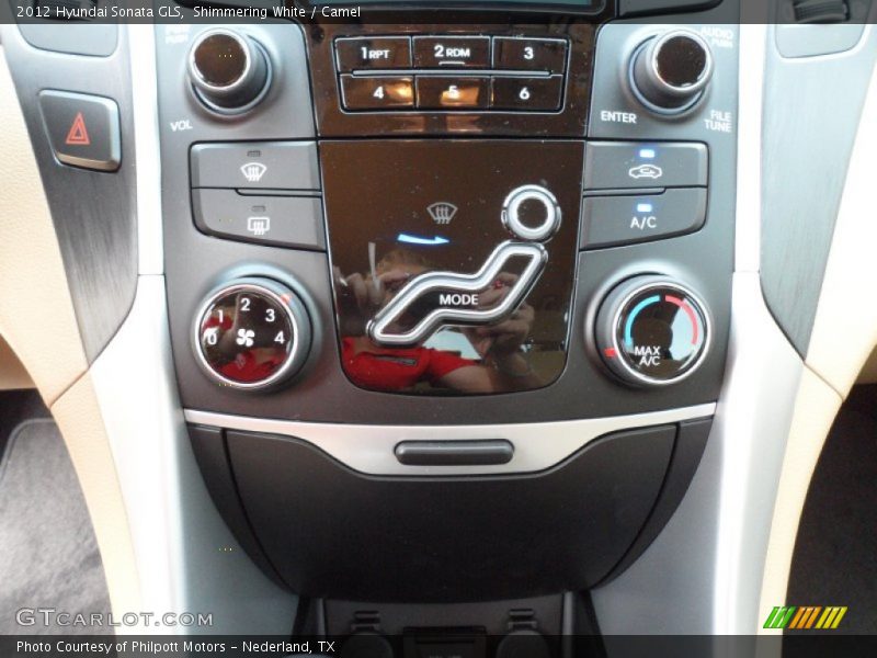 Shimmering White / Camel 2012 Hyundai Sonata GLS
