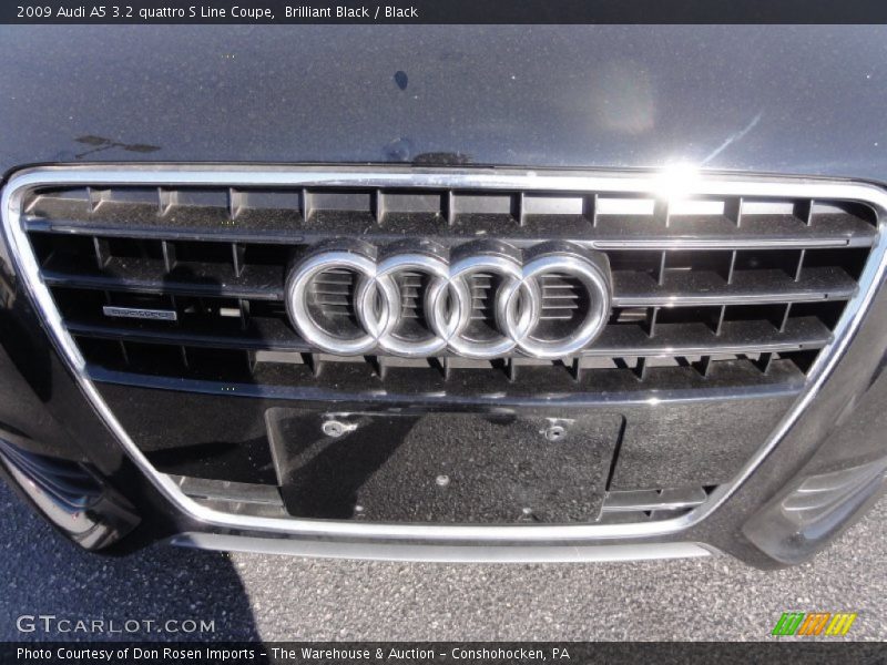 Brilliant Black / Black 2009 Audi A5 3.2 quattro S Line Coupe