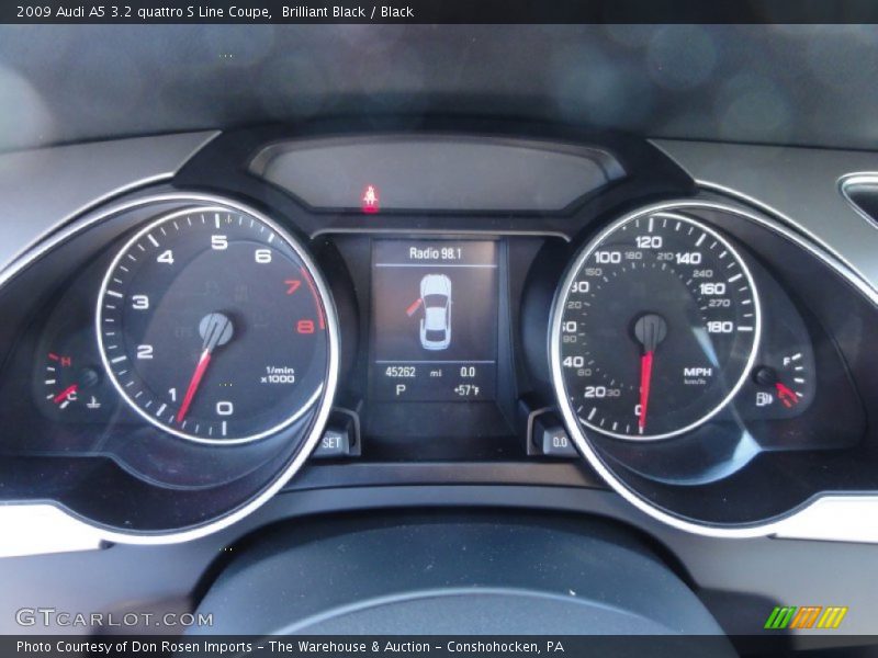 Brilliant Black / Black 2009 Audi A5 3.2 quattro S Line Coupe