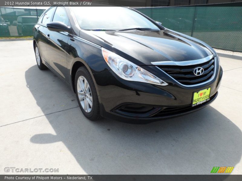 Midnight Black / Gray 2012 Hyundai Sonata GLS