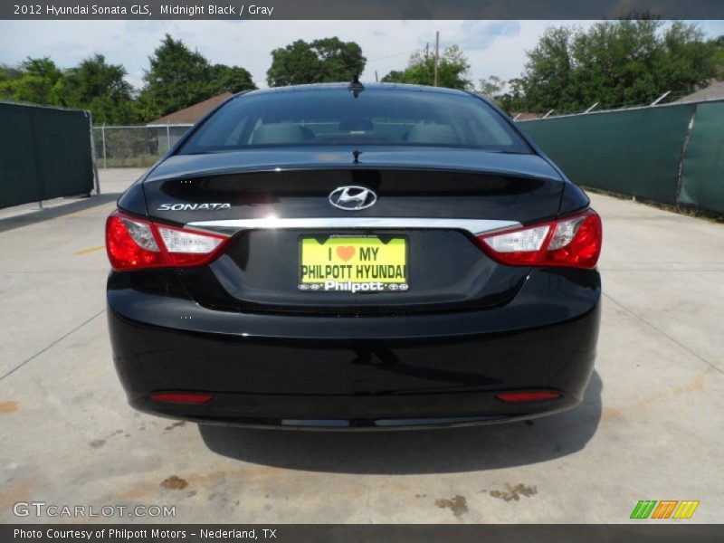 Midnight Black / Gray 2012 Hyundai Sonata GLS