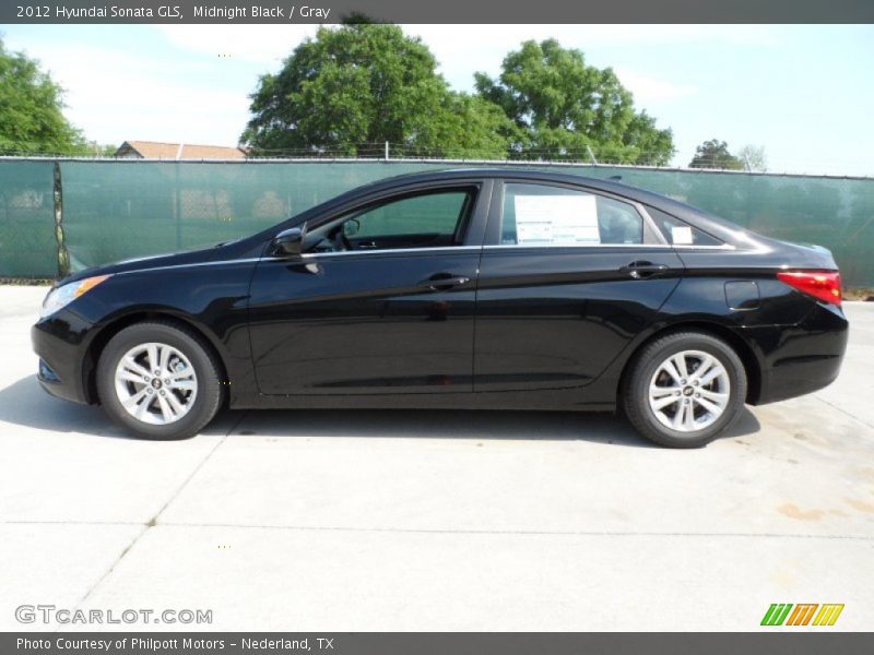 Midnight Black / Gray 2012 Hyundai Sonata GLS