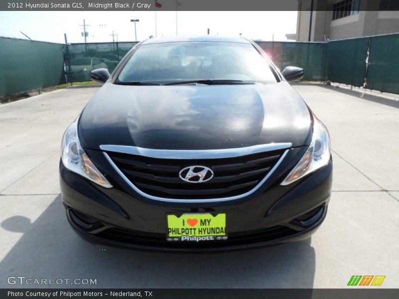 Midnight Black / Gray 2012 Hyundai Sonata GLS