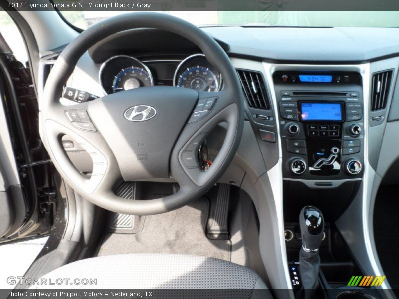 Midnight Black / Gray 2012 Hyundai Sonata GLS