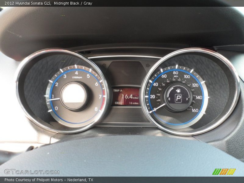 Midnight Black / Gray 2012 Hyundai Sonata GLS