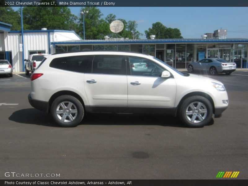 White Diamond Tricoat / Ebony 2012 Chevrolet Traverse LT