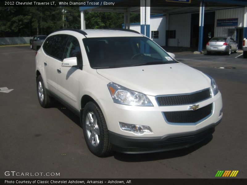 White Diamond Tricoat / Ebony 2012 Chevrolet Traverse LT