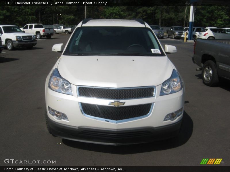 White Diamond Tricoat / Ebony 2012 Chevrolet Traverse LT