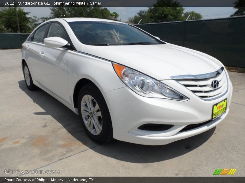 Shimmering White / Camel 2012 Hyundai Sonata GLS