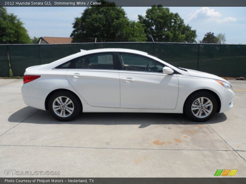 Shimmering White / Camel 2012 Hyundai Sonata GLS