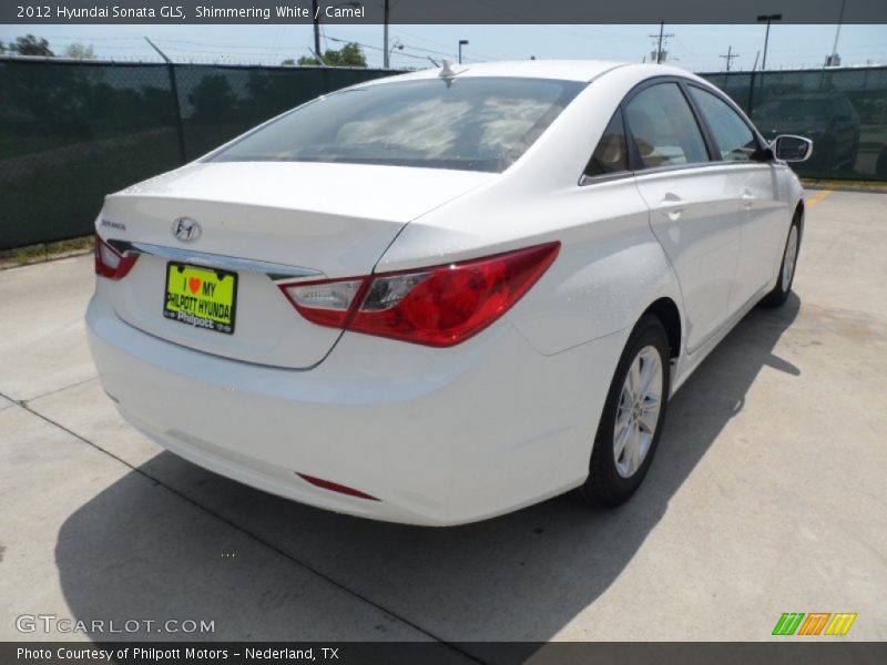 Shimmering White / Camel 2012 Hyundai Sonata GLS