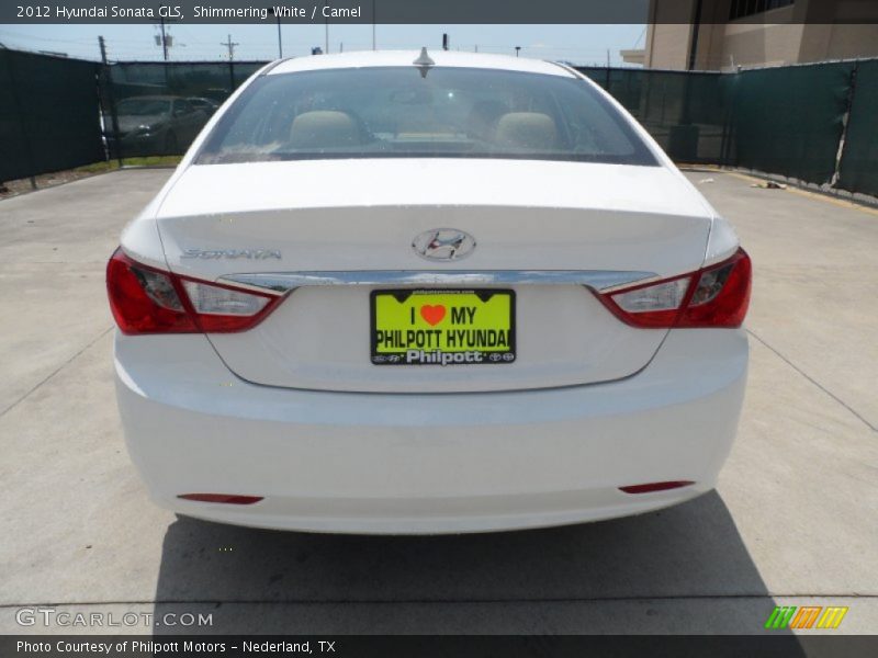 Shimmering White / Camel 2012 Hyundai Sonata GLS