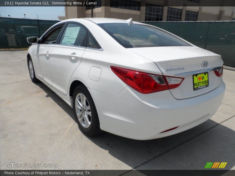 Shimmering White / Camel 2012 Hyundai Sonata GLS