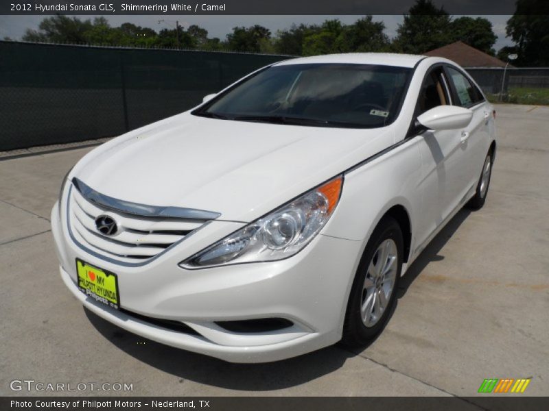 Shimmering White / Camel 2012 Hyundai Sonata GLS