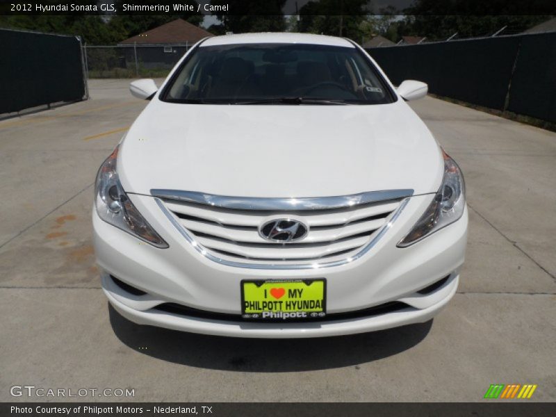 Shimmering White / Camel 2012 Hyundai Sonata GLS