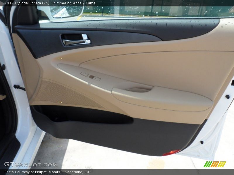 Shimmering White / Camel 2012 Hyundai Sonata GLS