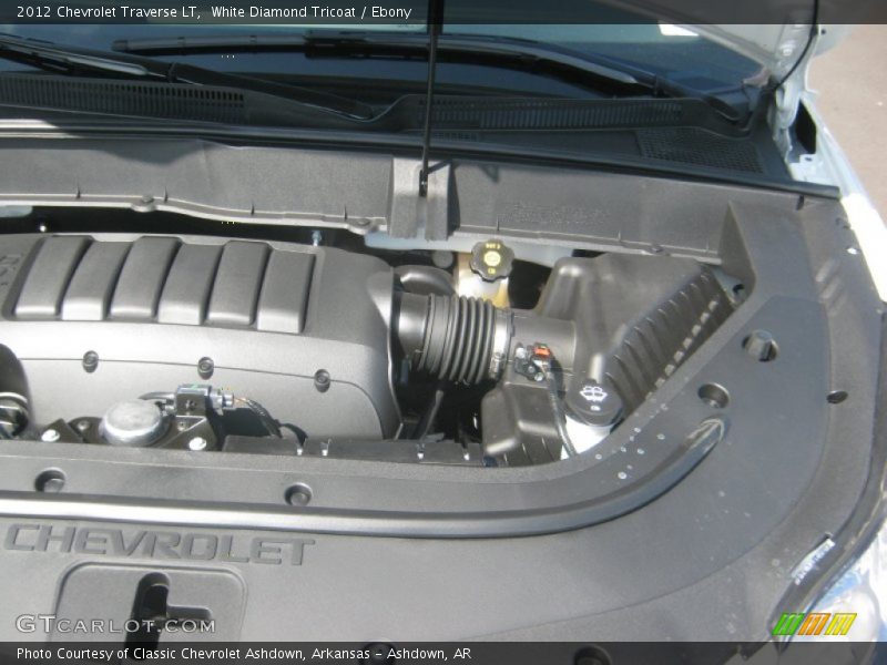 White Diamond Tricoat / Ebony 2012 Chevrolet Traverse LT