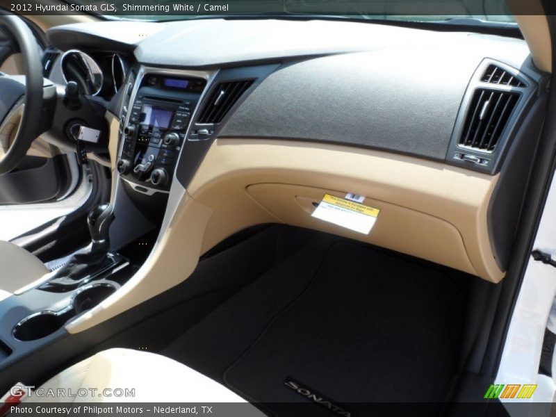 Shimmering White / Camel 2012 Hyundai Sonata GLS