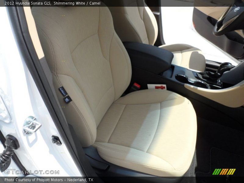 Shimmering White / Camel 2012 Hyundai Sonata GLS