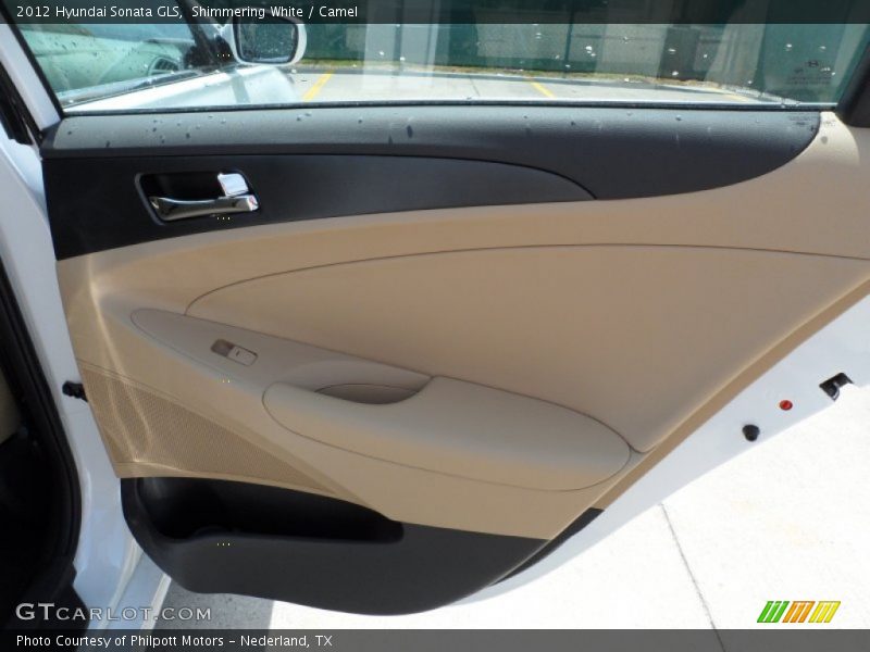 Shimmering White / Camel 2012 Hyundai Sonata GLS