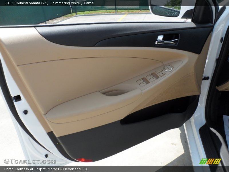 Shimmering White / Camel 2012 Hyundai Sonata GLS