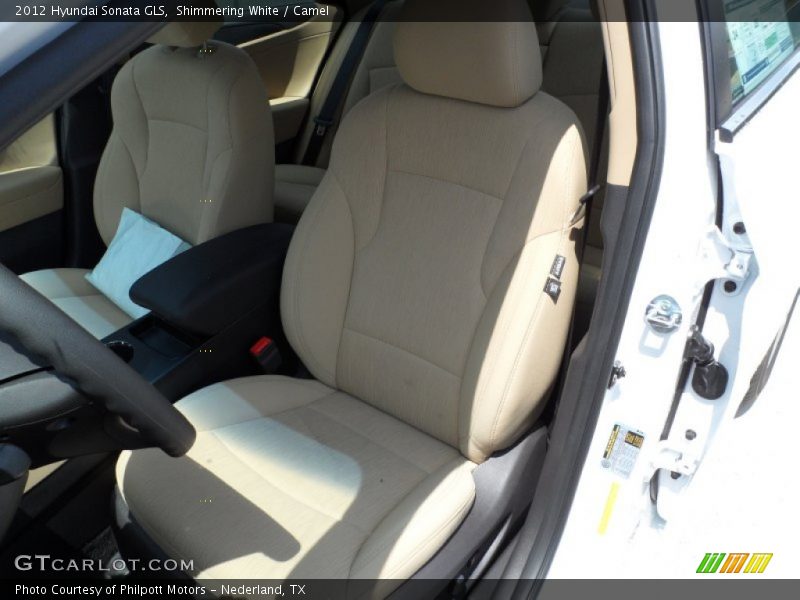 Shimmering White / Camel 2012 Hyundai Sonata GLS
