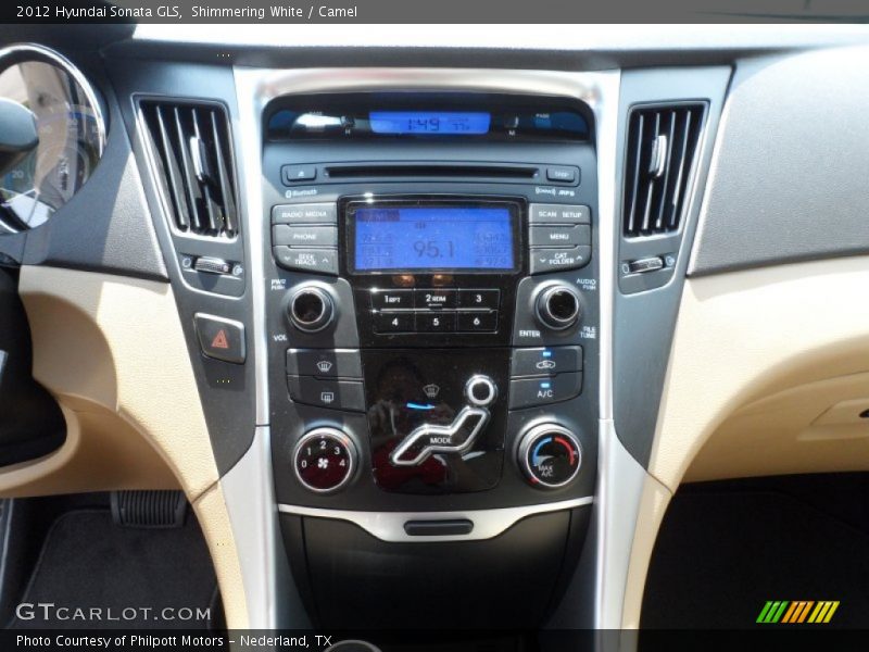 Shimmering White / Camel 2012 Hyundai Sonata GLS