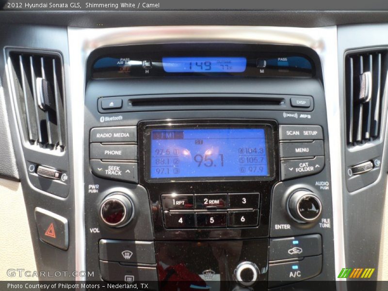 Shimmering White / Camel 2012 Hyundai Sonata GLS