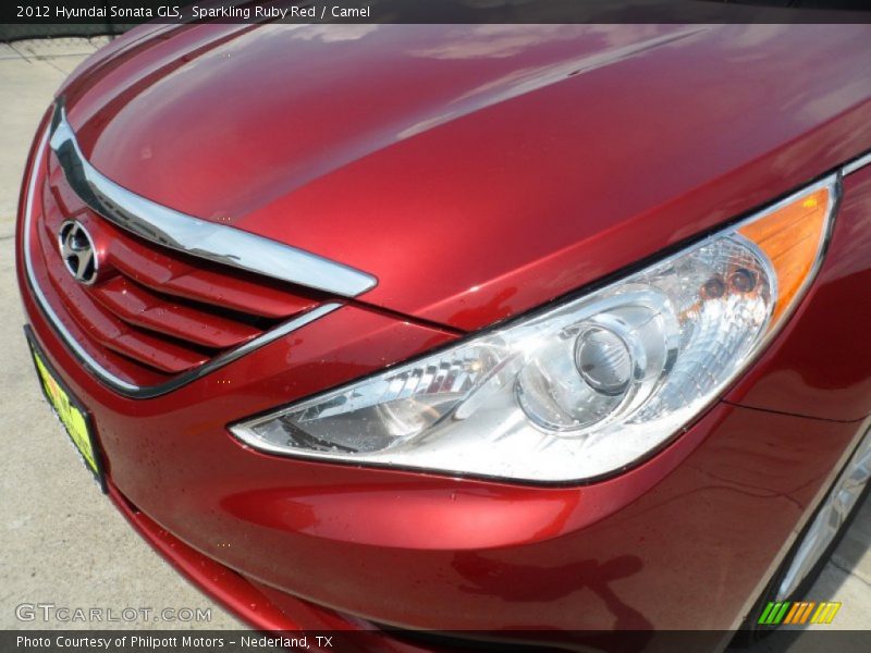 Sparkling Ruby Red / Camel 2012 Hyundai Sonata GLS